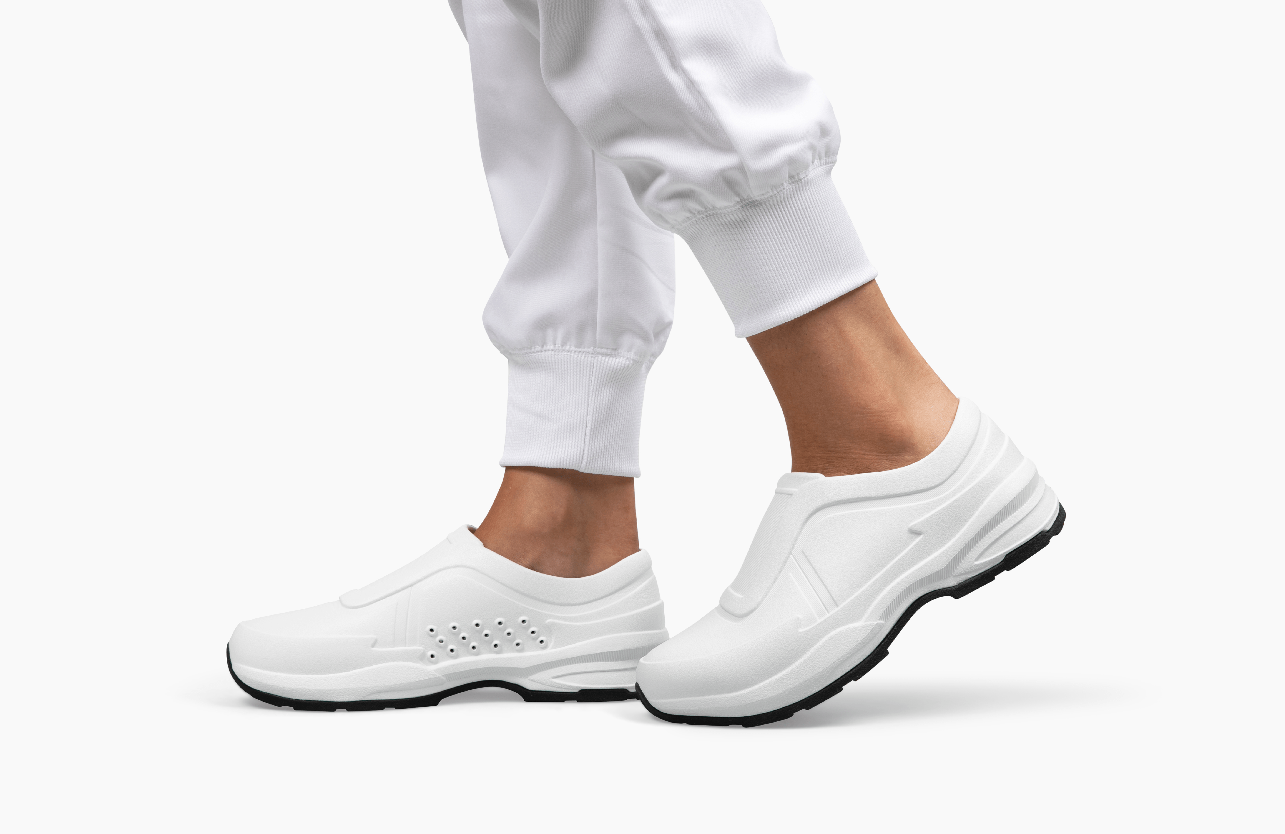 All white nursing sneakers sales